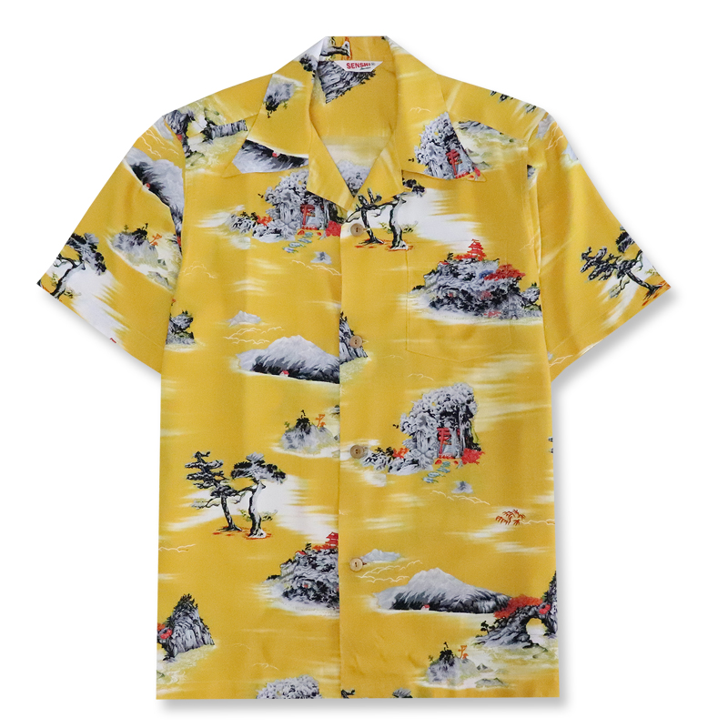 Hawaiian Shirt Brad Pitt yellow Cliff Booth In Once Up on a Time