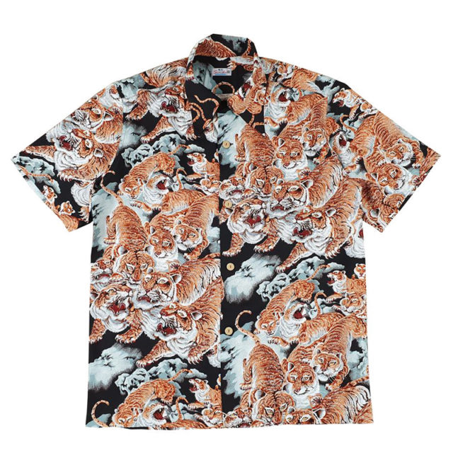 Hawaiian Shirt Hundred Tiger Rayon Crepe Fabric